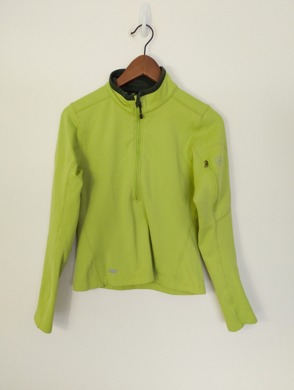 Outdoor Research Half Zip Fleece Jacket Green Size Small